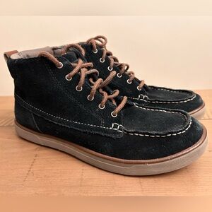 Eddie Bauer Women’s Suede Leather Laurel Chukka Black Ankle Boots - Size 8